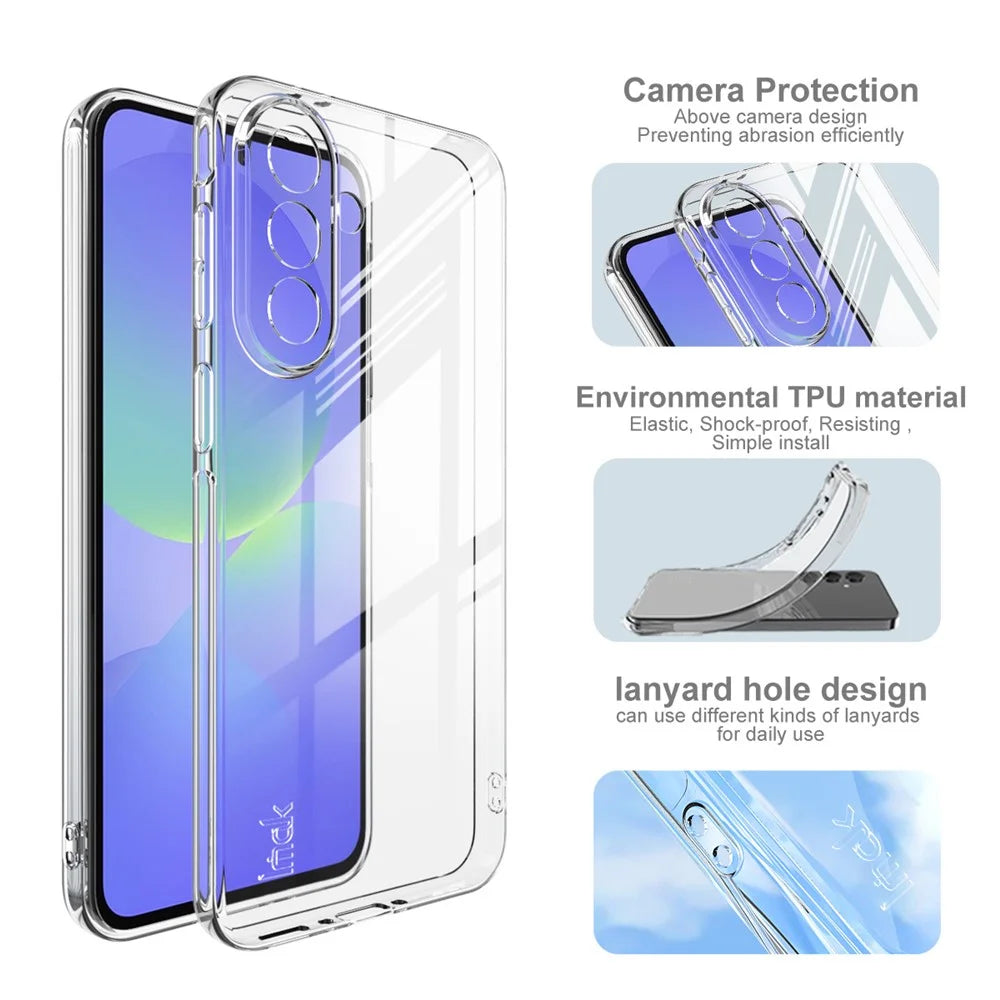 IMAK UX-5 Series For Samsung Galaxy A37 5G Transparent TPU Phone Case Protective Phone Cover - Transparent - 5