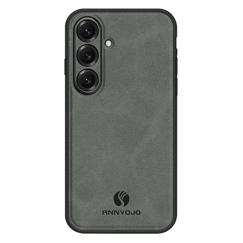 ANNYOJO For Samsung Galaxy S26+ Case PU Leather + PC + TPU Anti Drop Phone Back Cover - Grey - 1