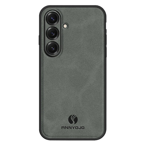 ANNYOJO For Samsung Galaxy S26+ Case PU Leather + PC + TPU Anti Drop Phone Back Cover - Grey - 1