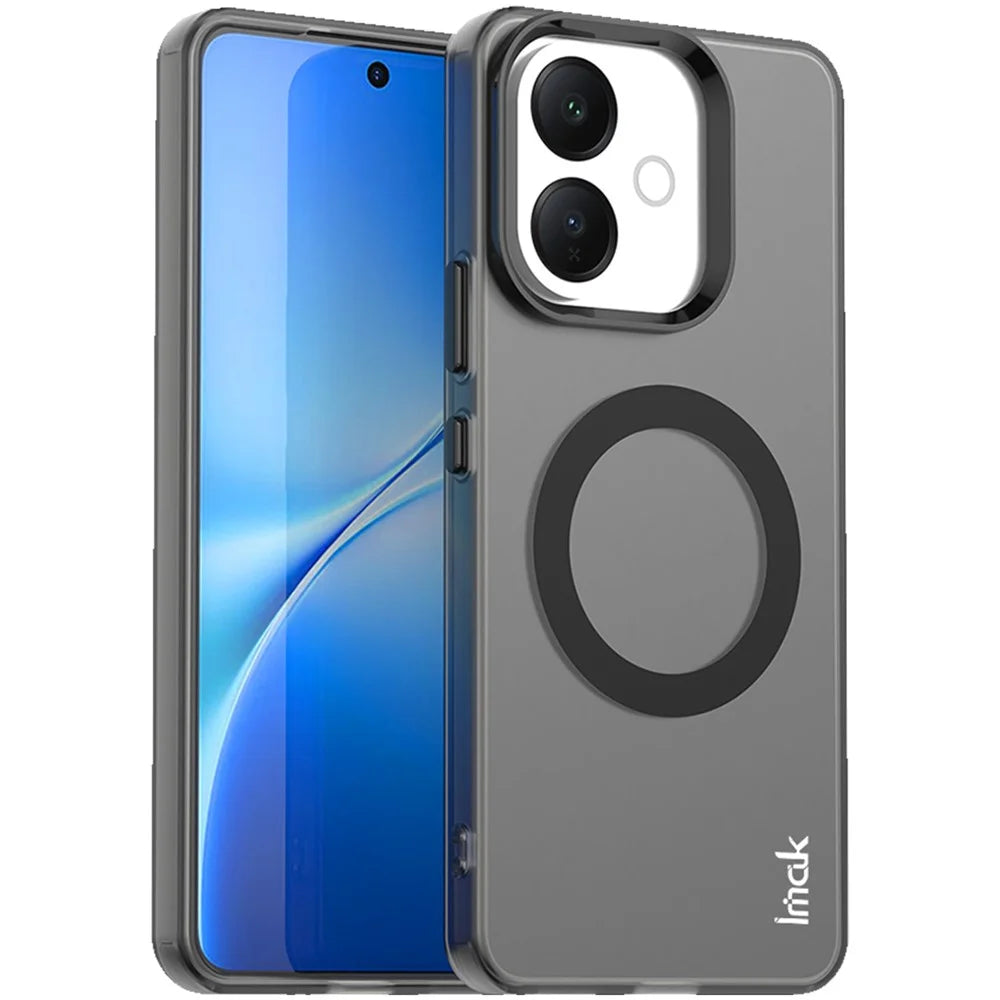 IMAK For vivo V60 Lite 4G / V70 Lite 5G / V60 Lite 5G Magnetic Case PC + TPU Phone Back Cover - Black - 1