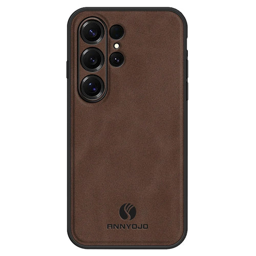 ANNYOJO For Samsung Galaxy S26 Ultra Case PU Leather + PC + TPU Anti Drop Phone Back Cover - Coffee - 1