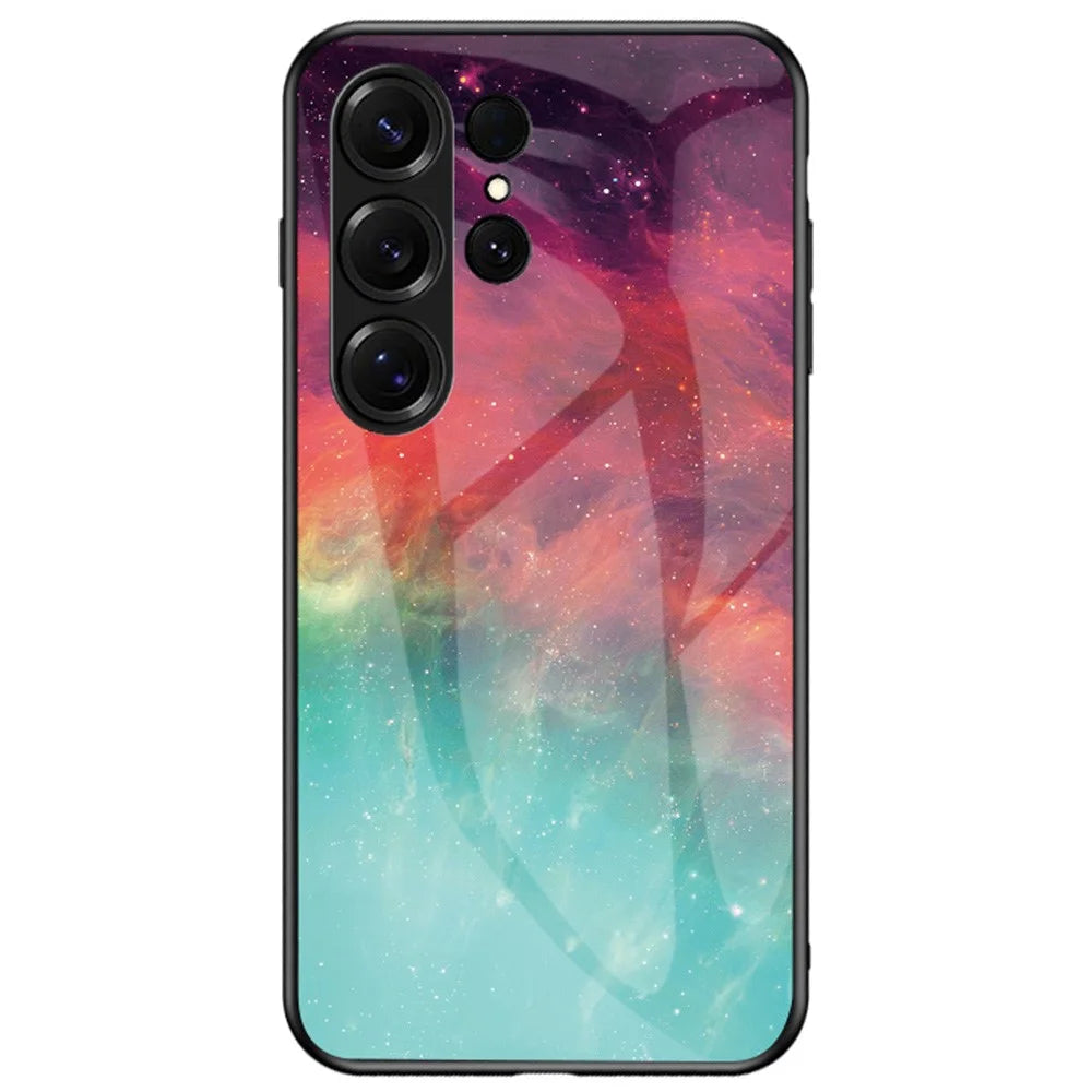 For Samsung Galaxy S26 Ultra Case Starry Sky Pattern Tempered Glass Phone Cover - Color Starry Sky - 1