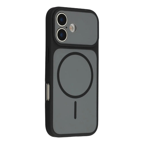 For iPhone 17 Case Compatible with MagSafe Dual Color Skin Touch TPU PC Shockproof Phone Cover - Black - 1