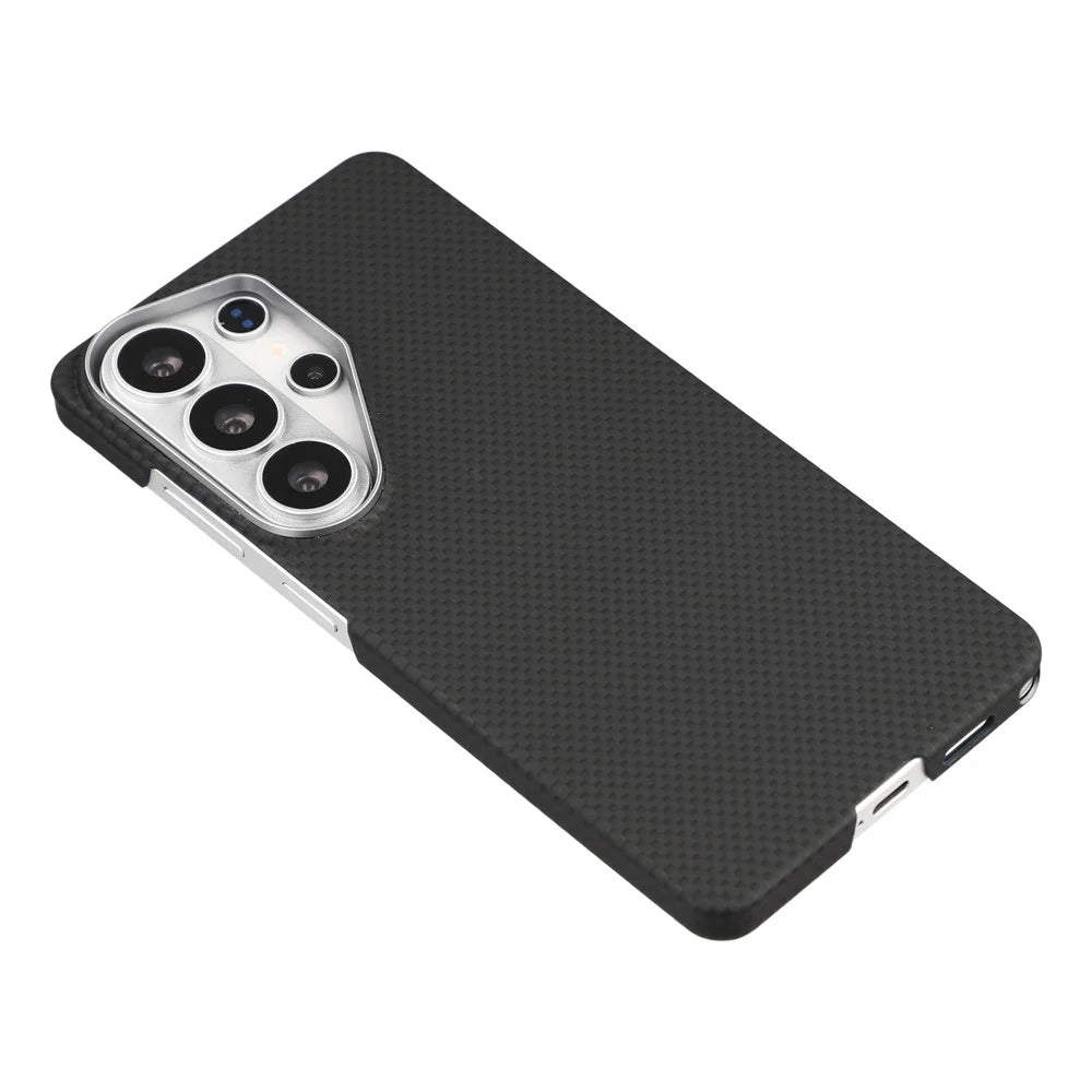 X-LEVEL For Samsung Galaxy S26 Ultra Magnetic Case Carbon Nanofiber + Metal Lens Frame Phone Cover - Black - 4