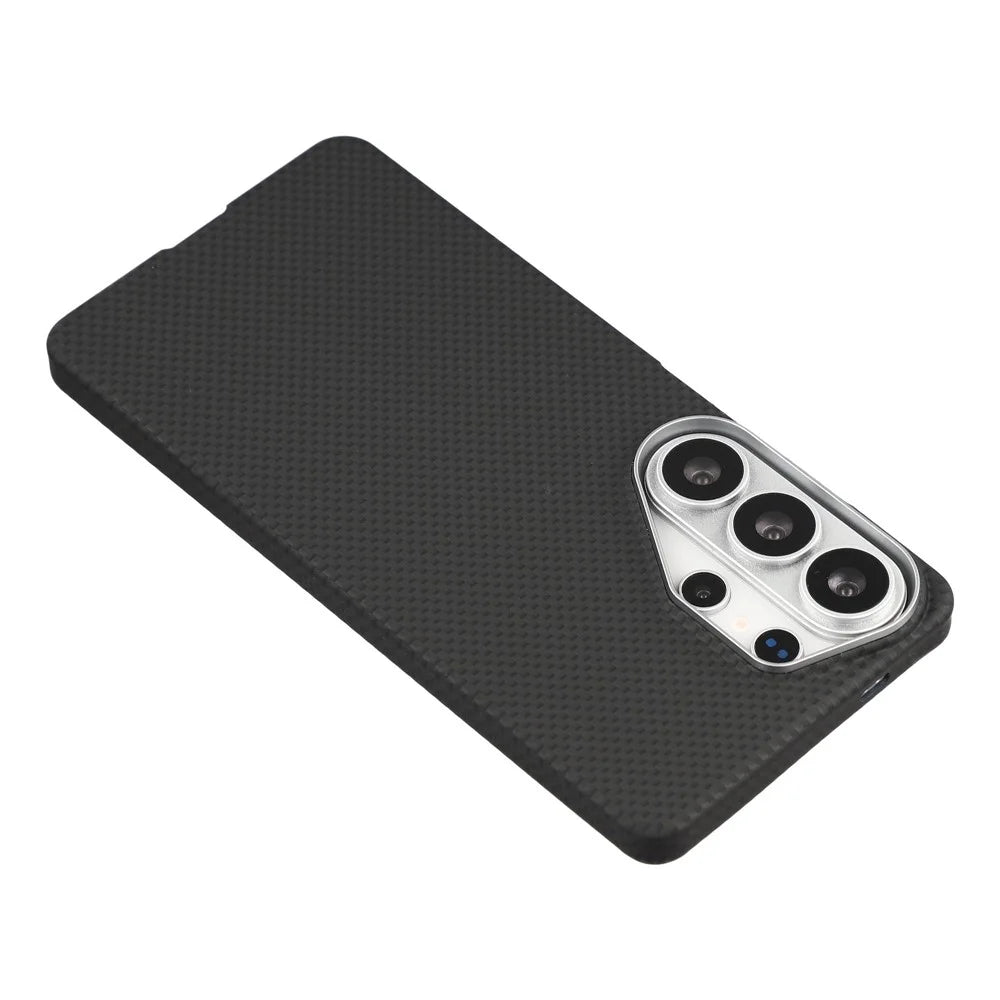 X-LEVEL For Samsung Galaxy S26 Ultra Magnetic Case Carbon Nanofiber + Metal Lens Frame Phone Cover - Black - 5