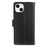 For iPhone 13 Wallet Case with Dual Magnetic Clasp Litchi Textured Leather Flip Stand Phone Cover - Black - 6