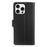 For iPhone 13 Pro Wallet Case with Dual Magnetic Clasp Litchi Textured Leather Flip Stand Phone Cover - Black - 6