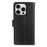 For iPhone 14 Pro Wallet Case with Dual Magnetic Clasp Litchi Textured Leather Flip Stand Phone Cover - Black - 6