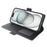 For iPhone 15 Plus Wallet Case with Dual Magnetic Clasp Litchi Textured Leather Flip Stand Phone Cover - Black - 2