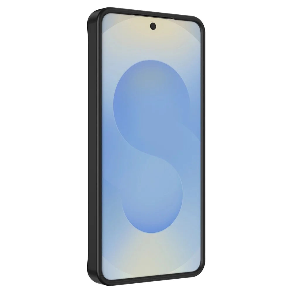 For Samsung Galaxy A55 5G Phone Case with Magnetic Kickstand TPU + PC Carbon Fiber Back Cover - Black - 4