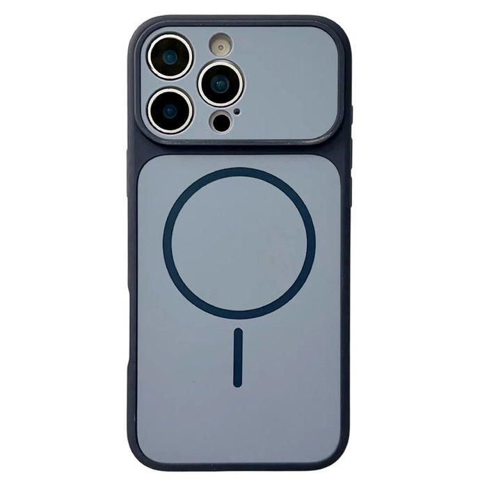 For iPhone 16 Pro Max Case Compatible with MagSafe Dual Color Skin Touch TPU PC Shockproof Phone Cover - Blue - 1