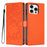 For iPhone 16 Pro Stand Case Tree-and-Cat Pattern PU Leather Wallet Protective Phone Cover with Wrist Strap - Orange - 1