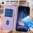 For Samsung Galaxy S24 Stand Case Tree-and-Cat Pattern PU Leather Wallet Protective Phone Cover with Wrist Strap - Purple - 7