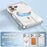 For iPhone 17 Pro Compatible with MagSafe Case Clear PC Military Grade Anti Drop Phone Cover - Orange - 3