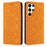 For Samsung Galaxy S26 Ultra Case Imprinted Flower Wallet Stand Leather Phone Cover - Yellow - 1