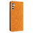 For Samsung Galaxy S26+ Case Imprinted Flower Wallet Stand Leather Phone Cover - Yellow - 6