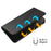 For Samsung Galaxy S26 Wallet Case Line Imprinted Leather Stand Phone Cover with Wrist Strap - Black - 5