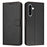 For Samsung Galaxy A37 5G Case Stand Wallet Leather Phone Cover with Strap - Black - 1