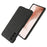 For Samsung Galaxy S23 Mobile Phone Protector Case Shell Solid Color Hard PC+Cloth Phone Cover - Black - 2
