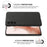 For Samsung Galaxy S23 Mobile Phone Protector Case Shell Solid Color Hard PC+Cloth Phone Cover - Black - 5