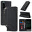 For Sony Xperia 1 IV 5G Case Stand Wallet Litchi Texture Leather Flip Phone Cover with Strap - Black - 1