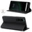 For Sony Xperia 1 IV 5G Case Stand Wallet Litchi Texture Leather Flip Phone Cover with Strap - Black - 3