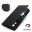 For Google Pixel 7a Case Stand Wallet Litchi Texture Leather Flip Phone Cover with Strap - Black - 5