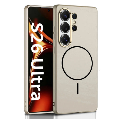 GKK For Samsung Galaxy S26 Ultra Case Magnetic Case PC + TPU Ultra Thin Phone Cover Support Wireless Charging - Titanium Grey - 1