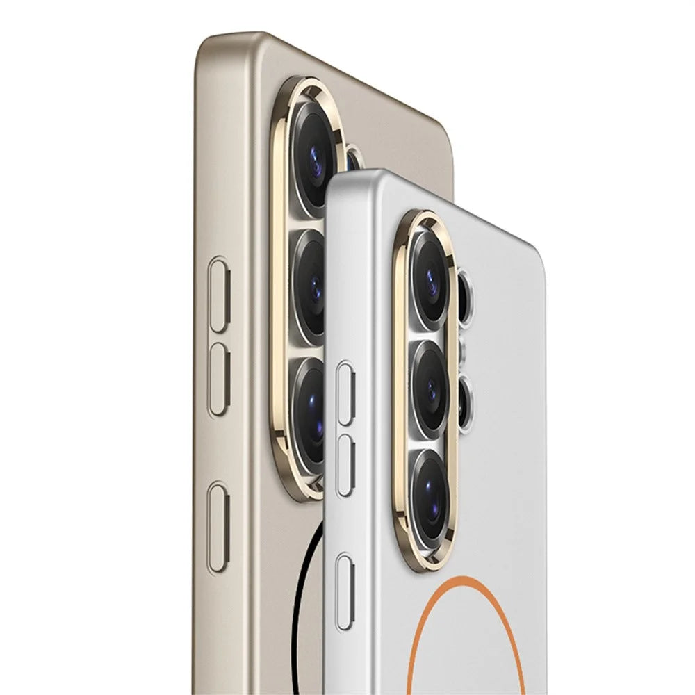 GKK For Samsung Galaxy S26 Ultra Case Magnetic Case PC + TPU Ultra Thin Phone Cover Support Wireless Charging - Titanium Grey - 3
