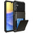For Samsung Galaxy S26 Case PC + TPU Dual Layer Back Phone Cover with Card Holder - Black - 1