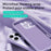 ABEEL For iPhone 16 Pro Magnetic Case Kickstand Skin Touch Liquid Silicone Phone Cover - Purple - 3