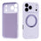 ABEEL For iPhone 17 Pro Magnetic Case Kickstand Skin Touch Liquid Silicone Phone Cover - Purple - 1