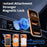 For iPhone 17 Pro Magnetic Case TPU PC Clear Phone Cover with Explosion-Proof Tempered Glass Compatible with MagSafe - Orange - 7
