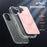 For iPhone 17 Magnetic Case TPU PC Clear Phone Cover with Explosion-Proof Tempered Glass Compatible with MagSafe - Pink - 4