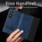 For Samsung Galaxy Z TriFold 5G Case Kickstand Nappa Texture Leather + PC Phone Cover - Sapphire - 5