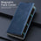 For Samsung Galaxy Z TriFold 5G Case Kickstand Nappa Texture Leather + PC Phone Cover - Sapphire - 6
