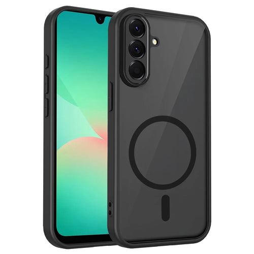 For Samsung Galaxy A57 5G Magnetic Case Skin Touch Matte PC + TPU Anti-Drop Phone Cover - Black - Translucent - 1
