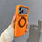 For iPhone 18 Pro Max / 17 Pro Max Liquid Silicone Case PC Aluminium Alloy Magnetic Phone Back Cover with Kickastand Compatible with MagSafe - Orange - 3
