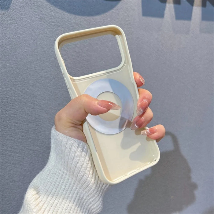 For iPhone 18 Pro Max / 17 Pro Max Liquid Silicone Case PC Aluminium Alloy Magnetic Phone Back Cover with Kickastand Compatible with MagSafe - Orange - 4