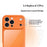 For iPhone 17 Pro Case Liquid Silicone + PC + Graphene Glass Shockproof Phone Cover - Orange - 3