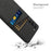 For Samsung Galaxy S23+ Cloth Texture Phone Case Dual Card Slots Hard PC Phone Back Cover - Black - 4