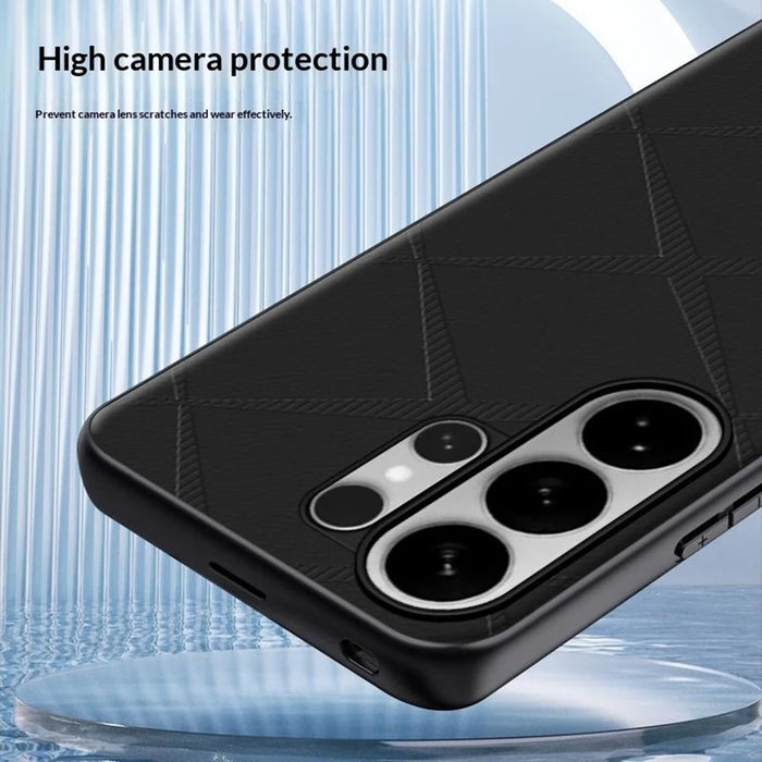 For Samsung Galaxy S24 Ultra Case X-Patterned TPU PU Leather PC Anti-Drop Phone Cover - Green - 2