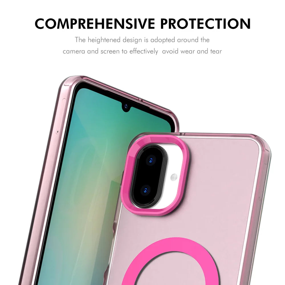 ENKAY HAT PRINCE For Samsung Galaxy A07 4G Magnetic Case with 9H Tempered Glass   PC TPU Phone Cover - White - 4