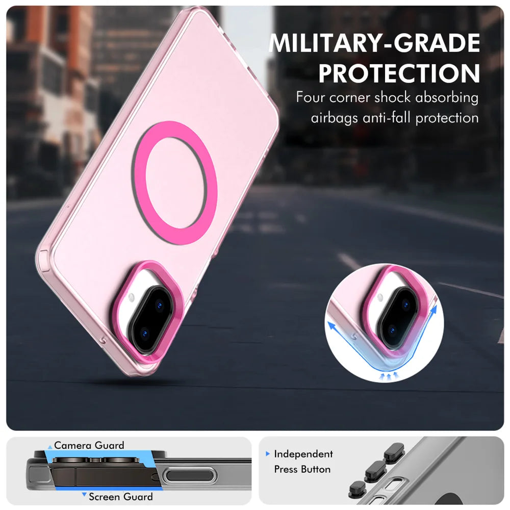 ENKAY HAT PRINCE For Samsung Galaxy A07 4G Magnetic Case with 9H Tempered Glass   PC TPU Phone Cover - White - 5