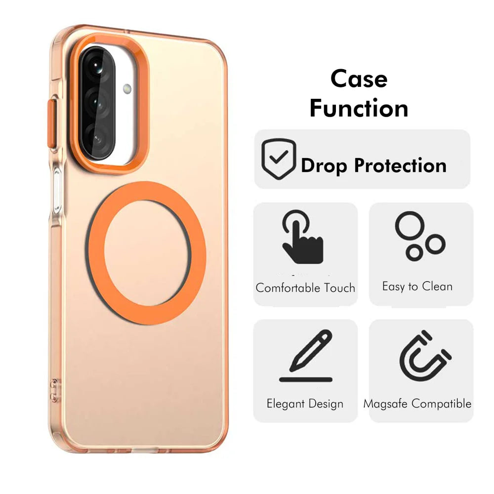 ENKAY HAT PRINCE For Samsung Galaxy A17 4G / Galaxy A26 5G / Galaxy A17 5G Magnetic Case with 9H Tempered Glass   PC TPU Phone Cover - White - 2