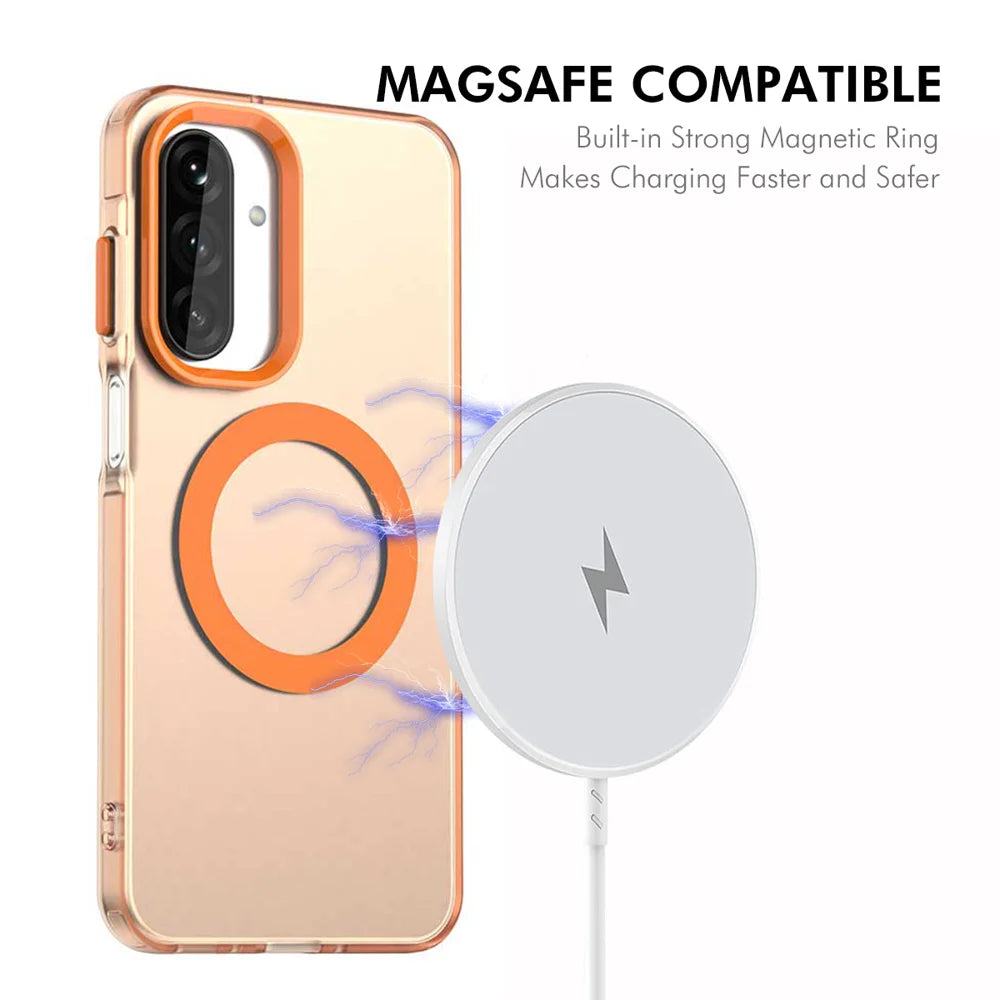 ENKAY HAT PRINCE For Samsung Galaxy A17 4G / Galaxy A26 5G / Galaxy A17 5G Magnetic Case with 9H Tempered Glass   PC TPU Phone Cover - White - 3