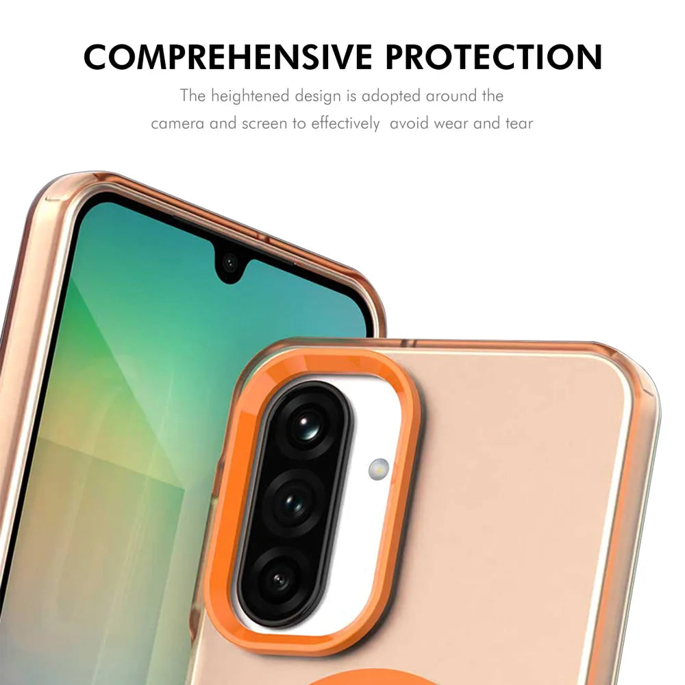 ENKAY HAT PRINCE For Samsung Galaxy A17 4G / Galaxy A26 5G / Galaxy A17 5G Magnetic Case with 9H Tempered Glass   PC TPU Phone Cover - White - 4
