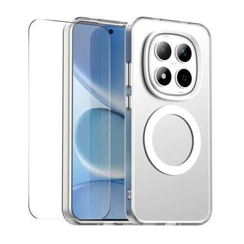 ENKAY HAT PRINCE For Xiaomi Redmi Note 15 Pro 5G (Global) Magnetic Case with 9H Tempered Glass   PC TPU Phone Cover - White - 1