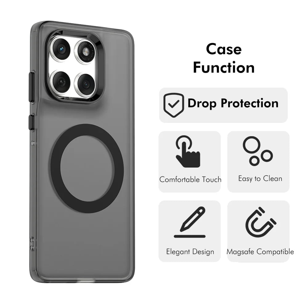 ENKAY HAT PRINCE For Motorola Edge 60 5G / Motorola Edge 60 Fusion 5G  Magnetic Case with Hydrogel Film PC TPU Phone Cover - White - 2