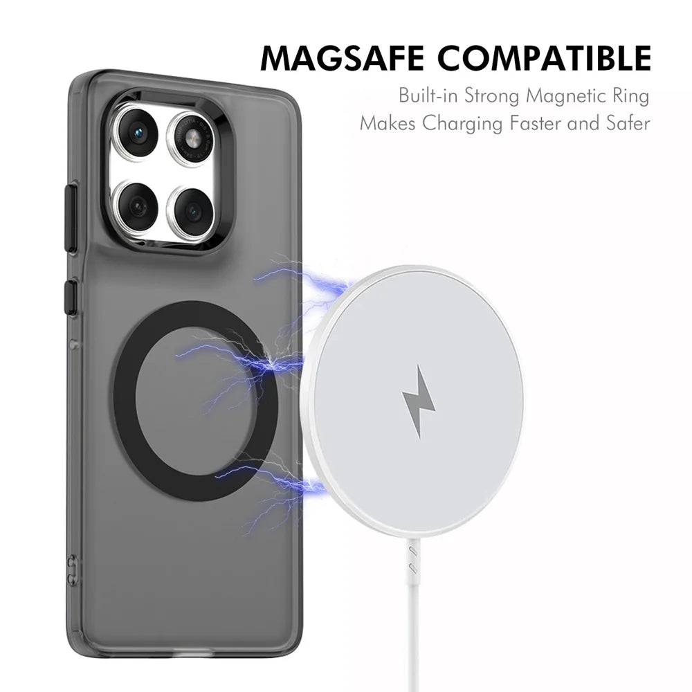 ENKAY HAT PRINCE For Motorola Edge 60 5G / Motorola Edge 60 Fusion 5G  Magnetic Case with Hydrogel Film PC TPU Phone Cover - White - 3